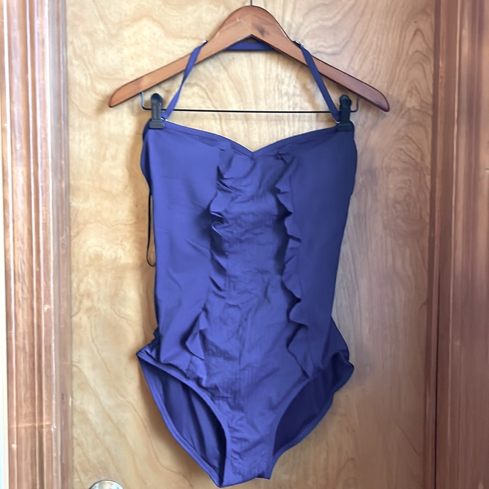 Spanx one-piece Swimsuit, 10, Navy Blue